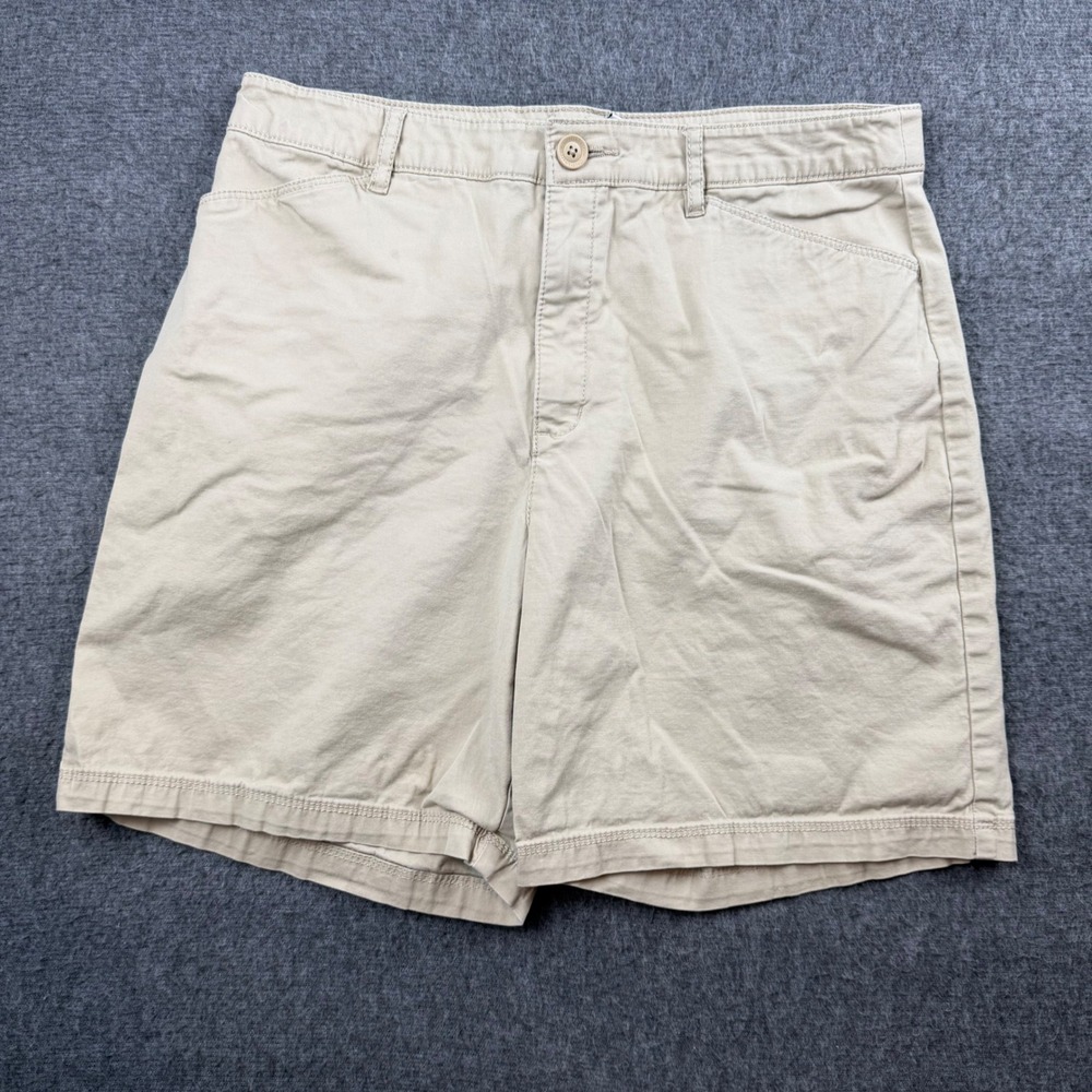 Croft & Barrow Chino Shorts Women's 10 Khaki Tan Stretch Cotton‎ Twill Casual